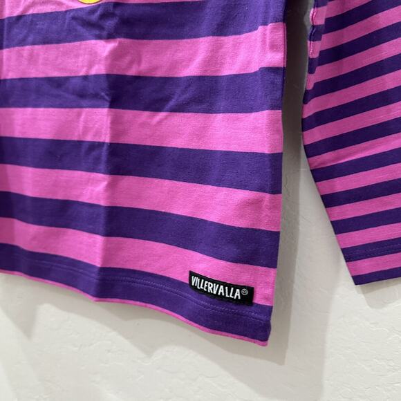 NWT Villervalla Purple Stripe Star Appliqué Long Sleeve Shirt - Picture 3 of 7